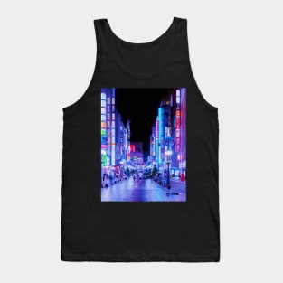 Icy Blue Neon Tokyo Tank Top